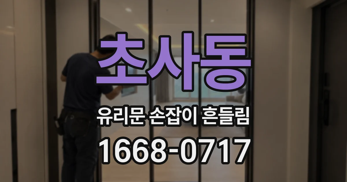 초사동 유리문 손잡이 흔들림