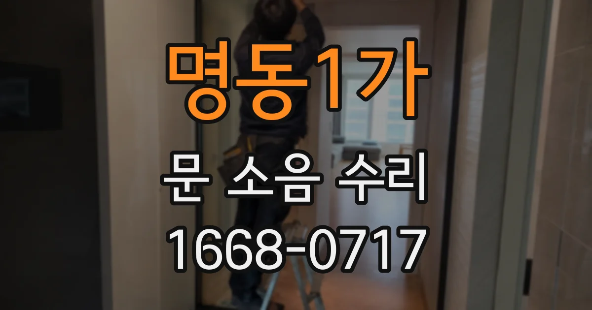 명동1가 문 소음 수리