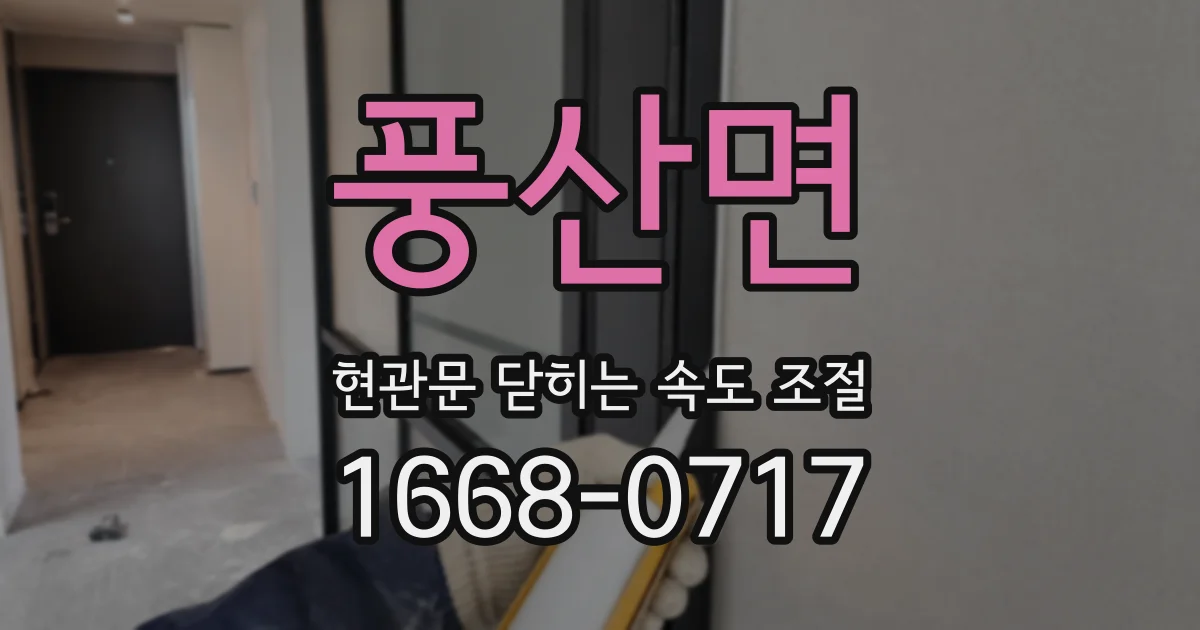 풍산면 현관문 닫히는 속도 조절