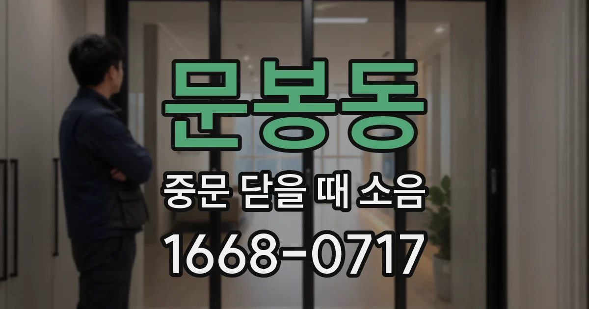 문봉동 중문 닫을 때 소음