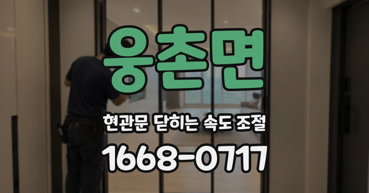 웅촌면 현관문 닫히는 속도 조절