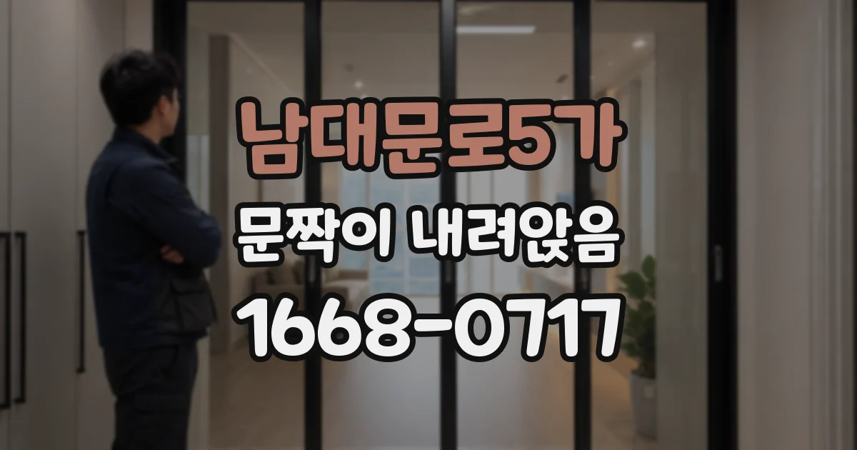 남대문로5가 문짝이 내려앉음