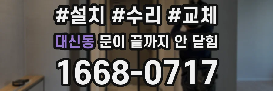대신동 문이 끝까지 안 닫힘