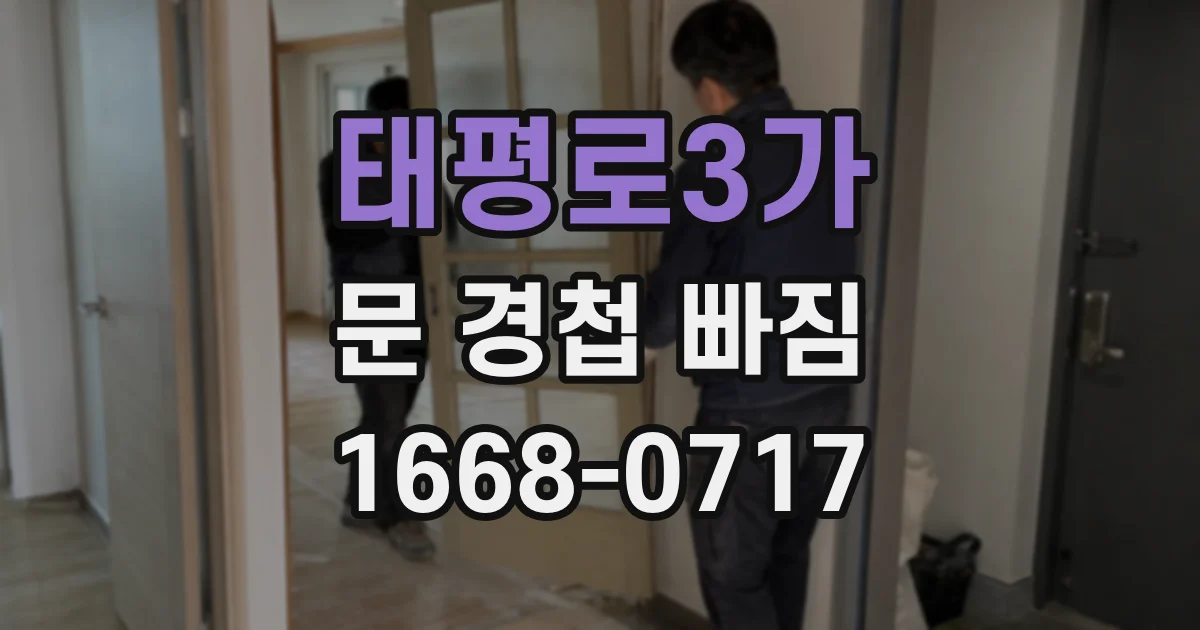 태평로3가 문 경첩 빠짐