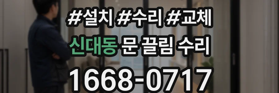 신대동 문 끌림 수리
