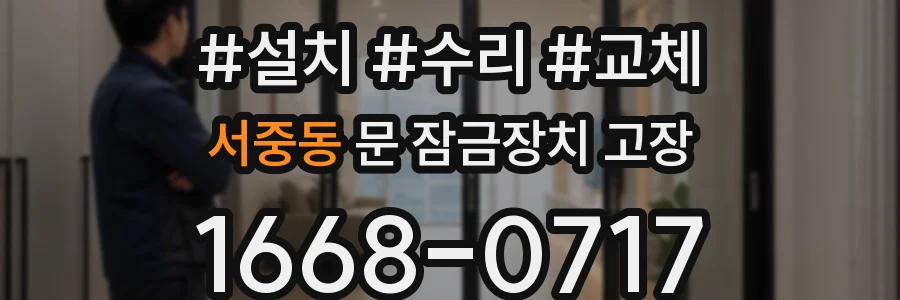 서중동 문 잠금장치 고장
