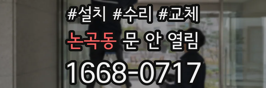 논곡동 문 안 열림