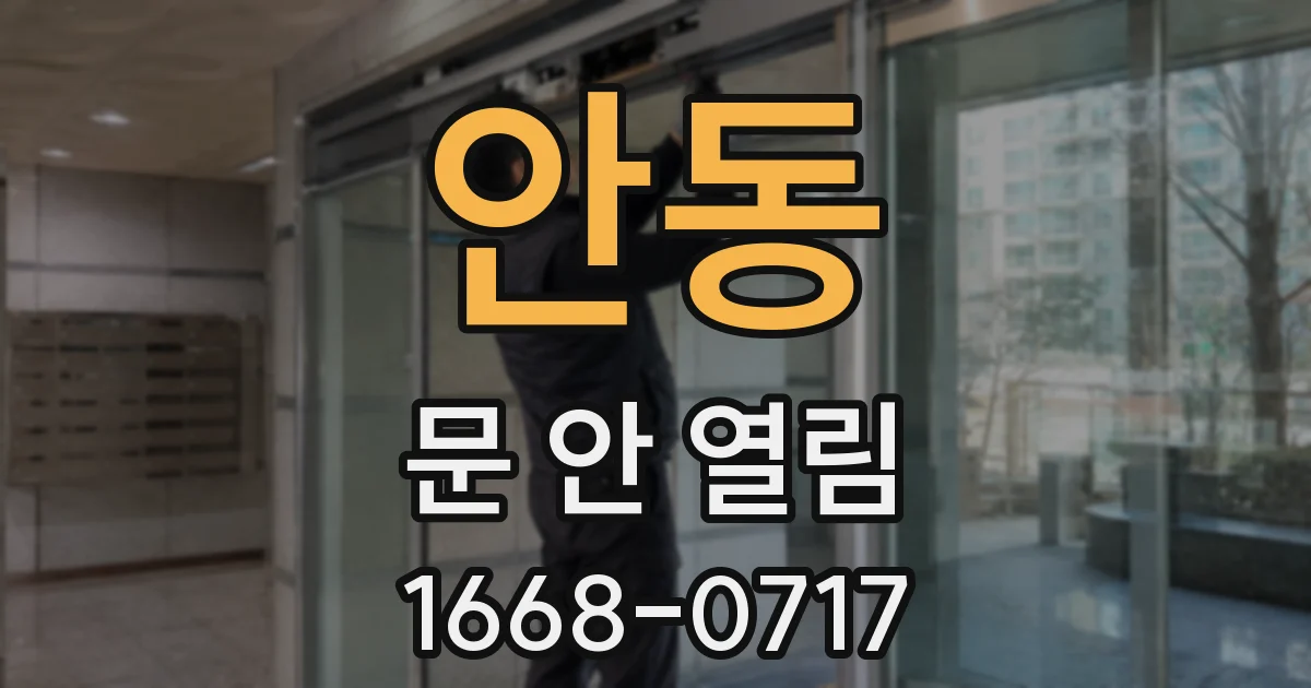안동 문 안 열림