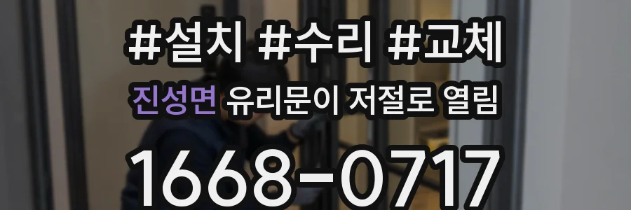 진성면 유리문이 저절로 열림