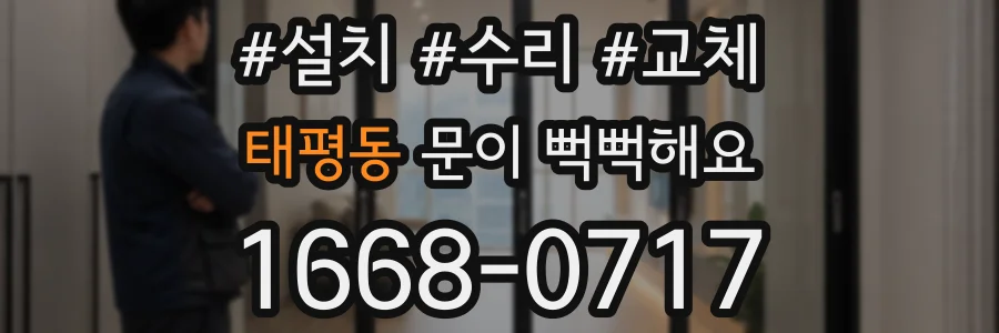 태평동 문이 뻑뻑해요