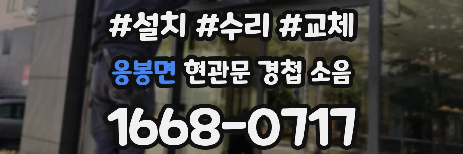 응봉면 현관문 경첩 소음