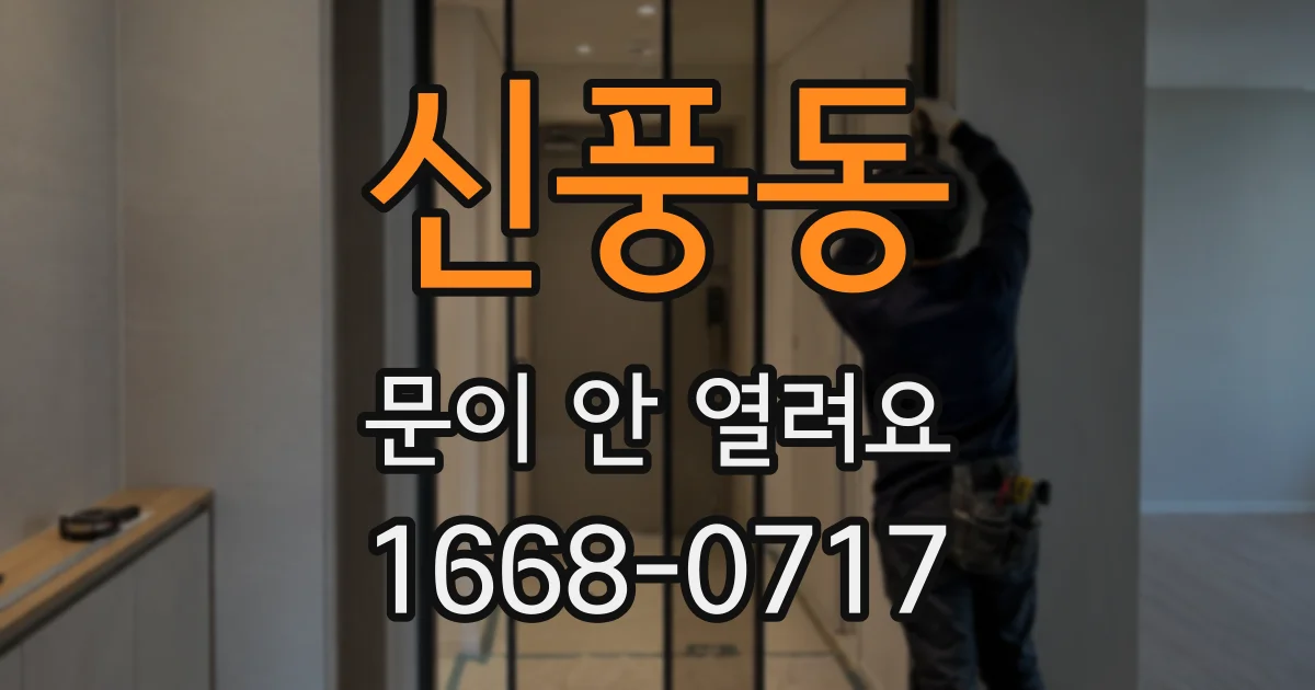 신풍동 문이 안 열려요