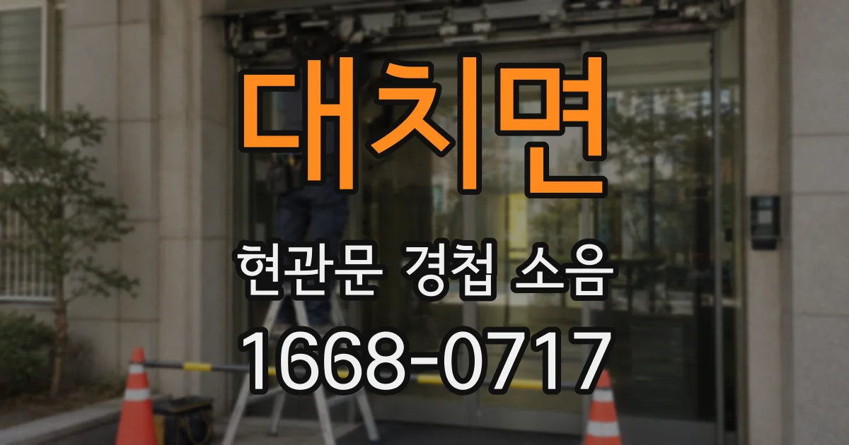 대치면 현관문 경첩 소음