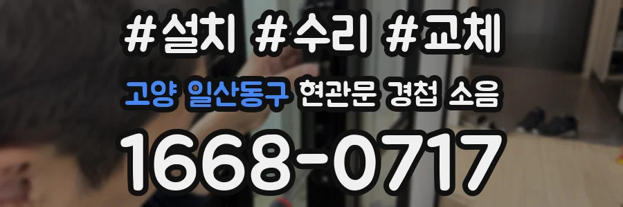 고양 일산동구 현관문 경첩 소음