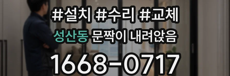성산동 문짝이 내려앉음