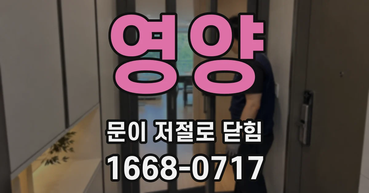 영양 문이 저절로 닫힘