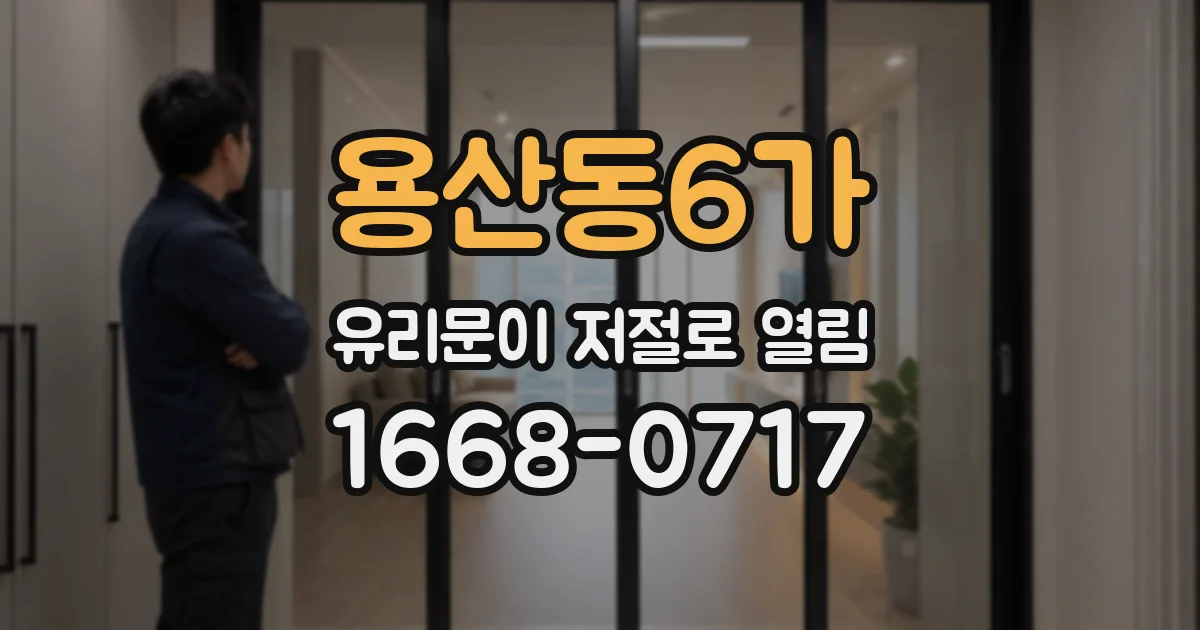 용산동6가 유리문이 저절로 열림