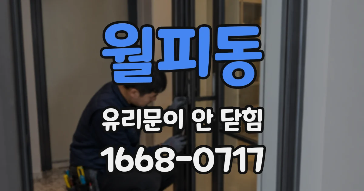 월피동 유리문이 안 닫힘