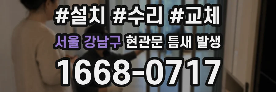서울 강남구 현관문 틈새 발생
