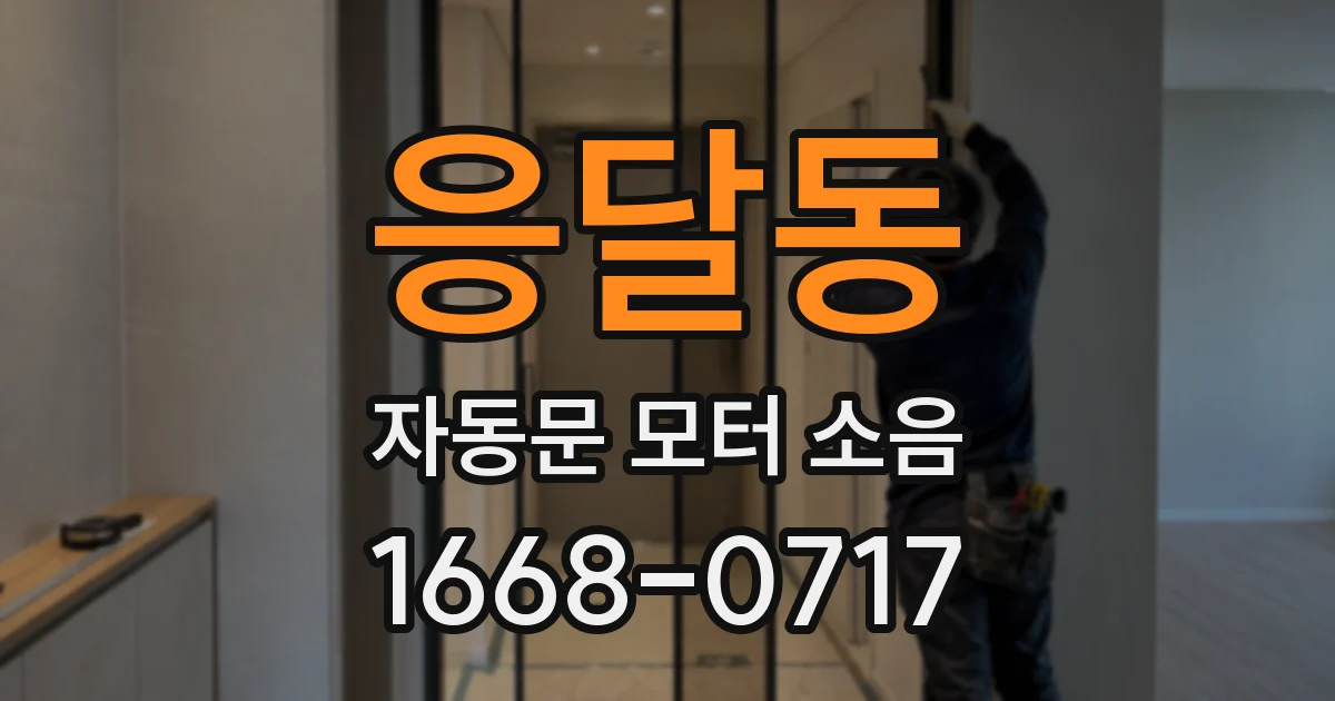 응달동 자동문 모터 소음
