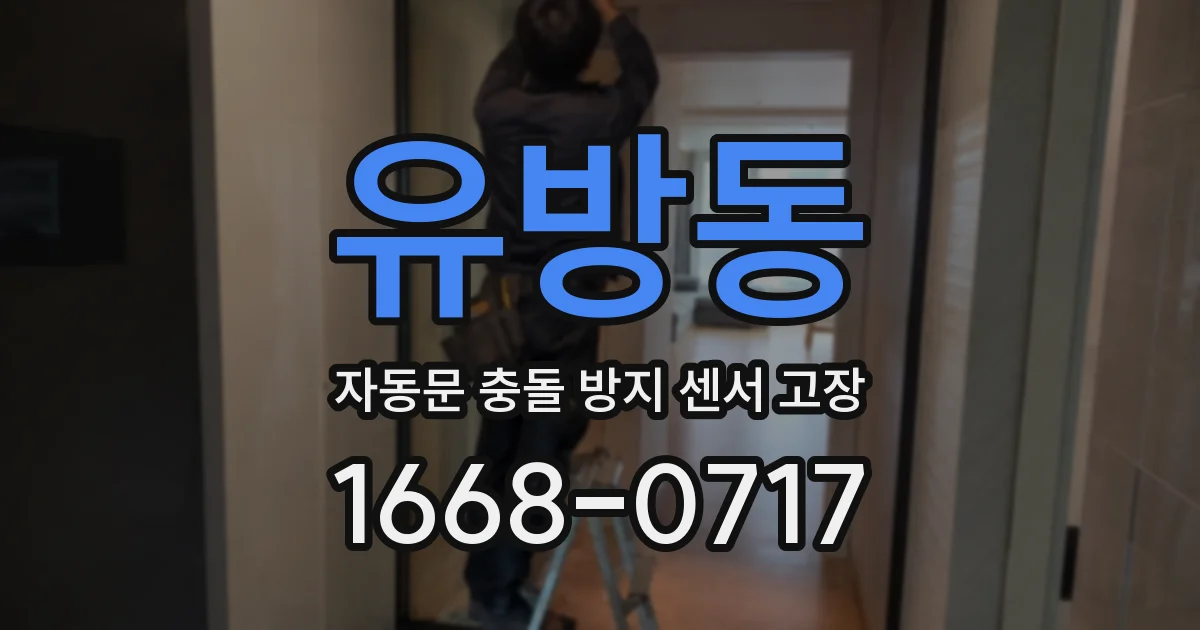 유방동 자동문 충돌 방지 센서 고장