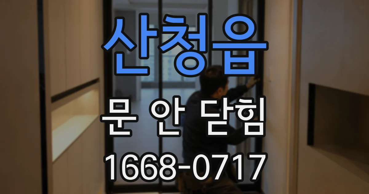 산청읍 문 안 닫힘
