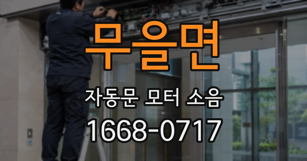 무을면 자동문 모터 소음