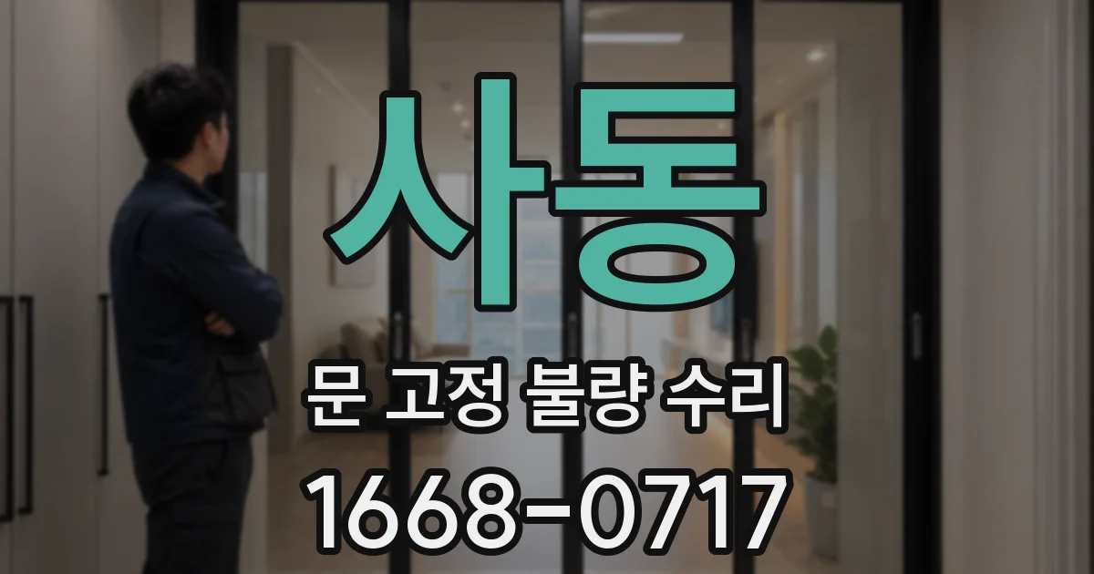 사동 문 고정 불량 수리