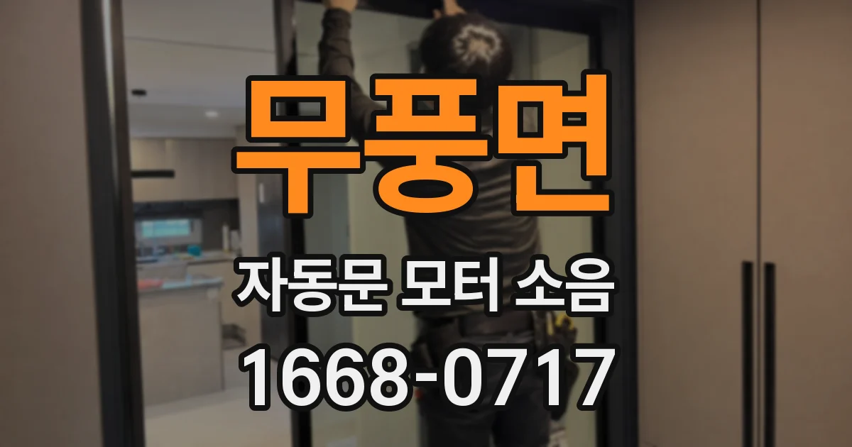 무풍면 자동문 모터 소음