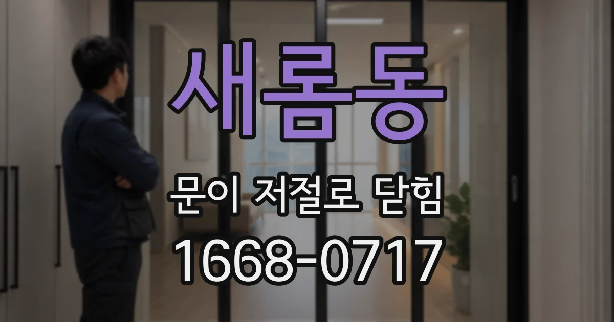 새롬동 문이 저절로 닫힘