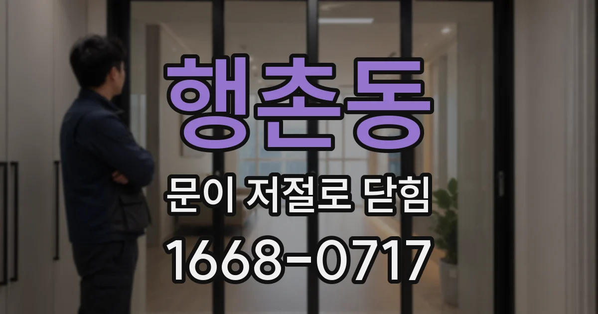 행촌동 문이 저절로 닫힘