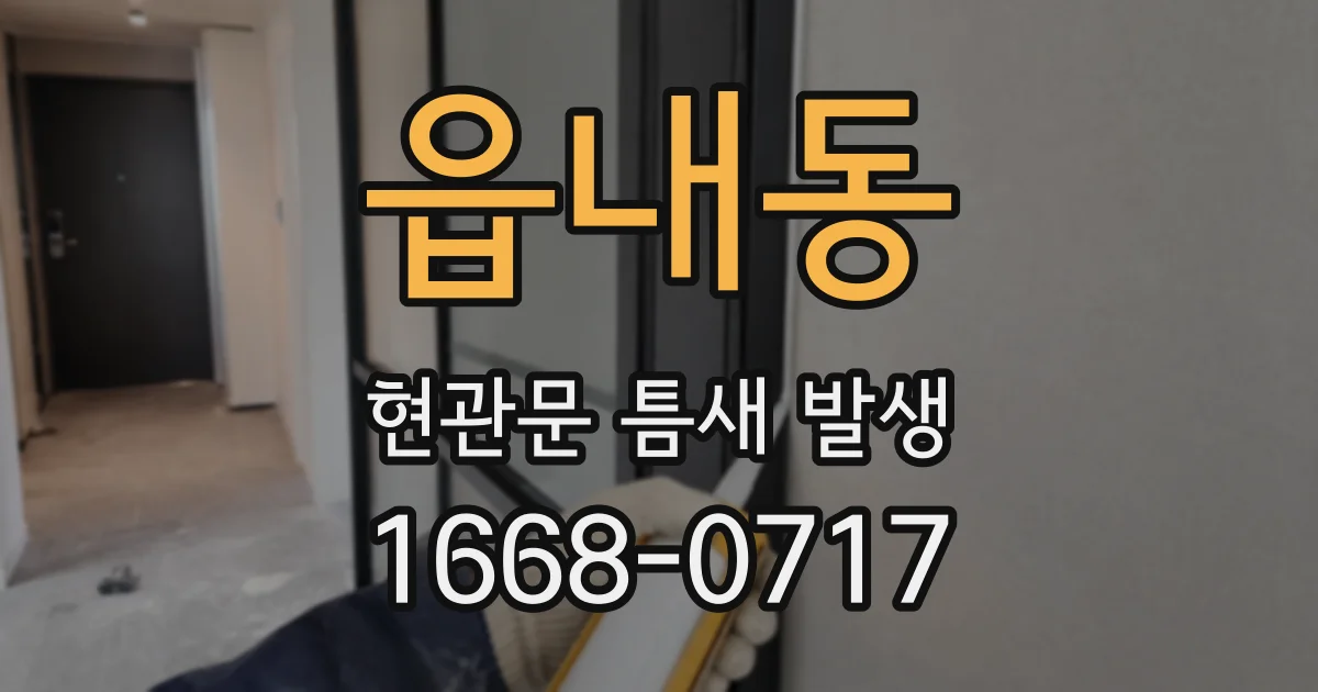 읍내동 현관문 틈새 발생