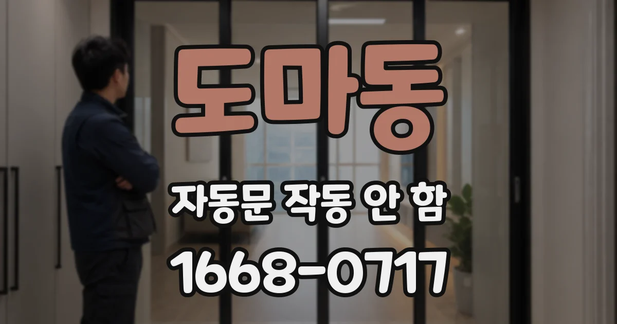 도마동 자동문 작동 안 함