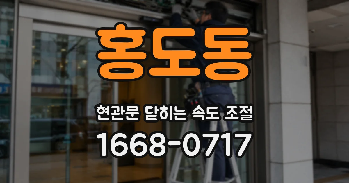 홍도동 현관문 닫히는 속도 조절