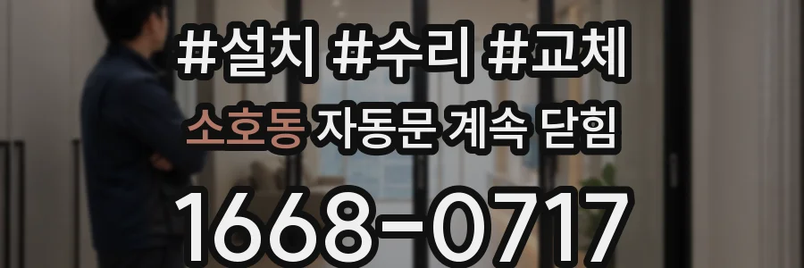 소호동 자동문 계속 닫힘