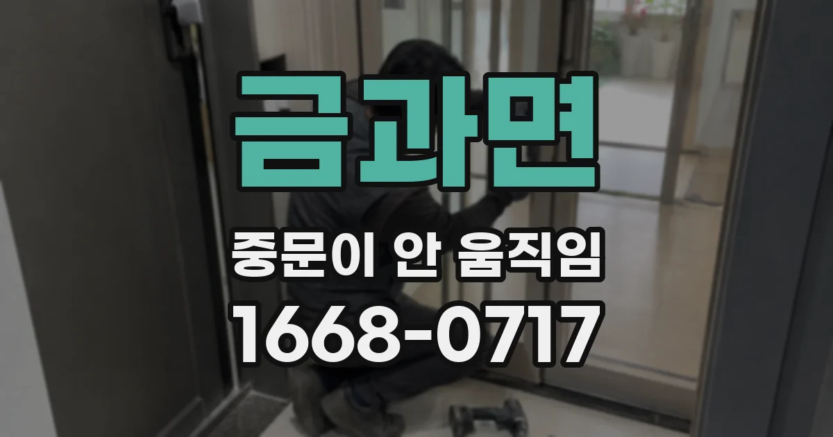 금과면 중문이 안 움직임