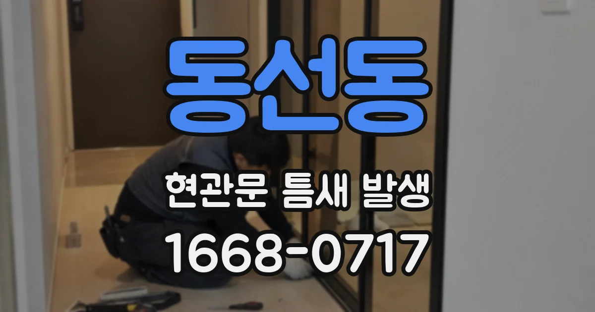 동선동 현관문 틈새 발생