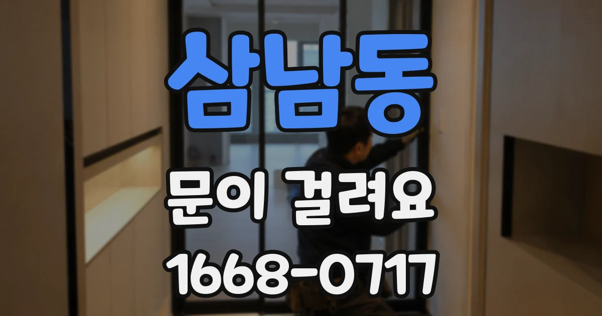 삼남동 문이 걸려요