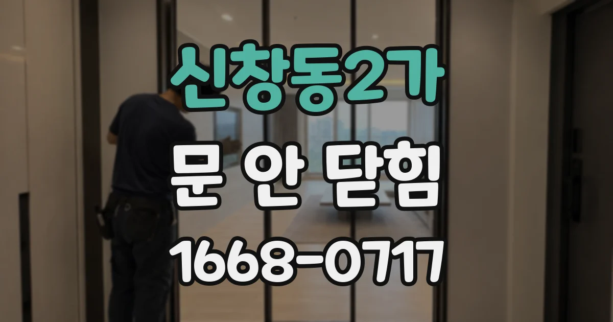 신창동2가 문 안 닫힘