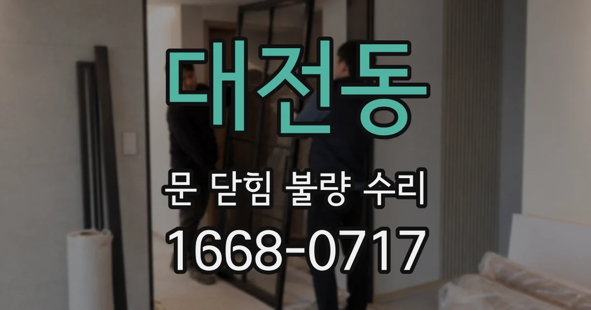 대전동 문 닫힘 불량 수리