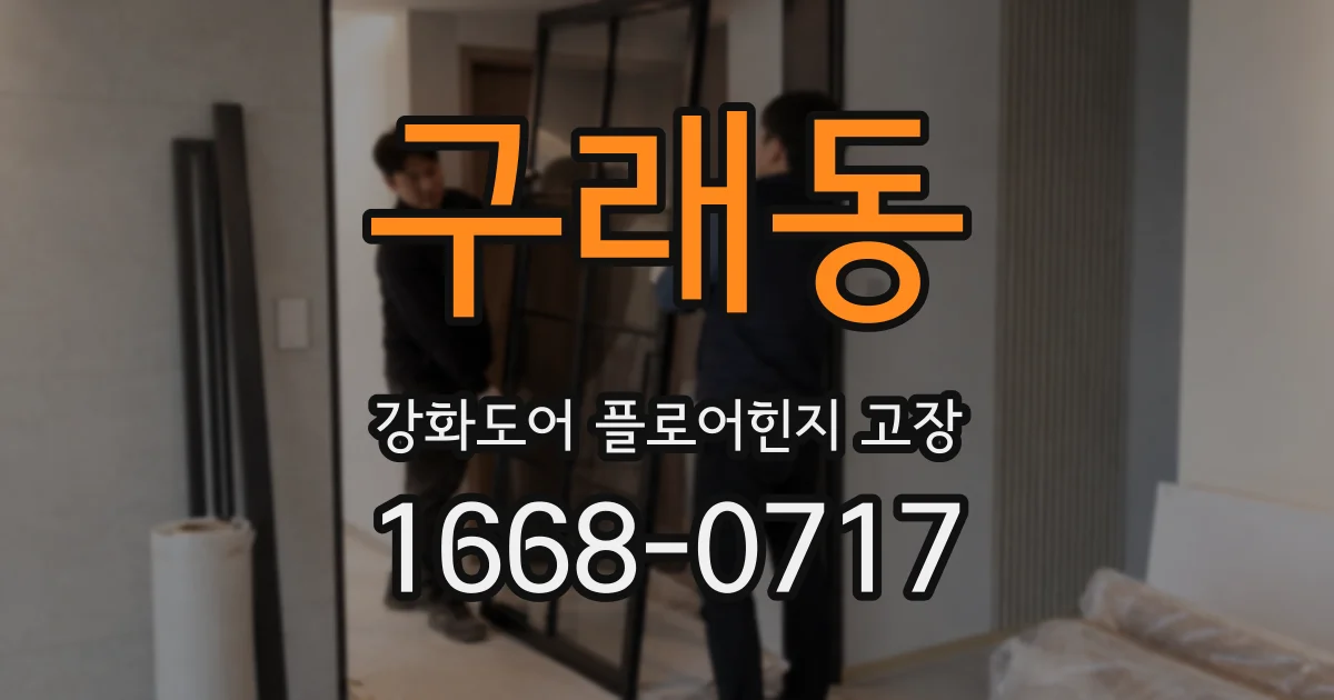 구래동 강화도어 플로어힌지 고장