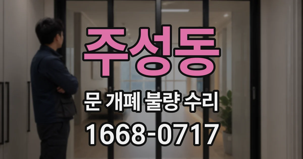 주성동 문 개폐 불량 수리