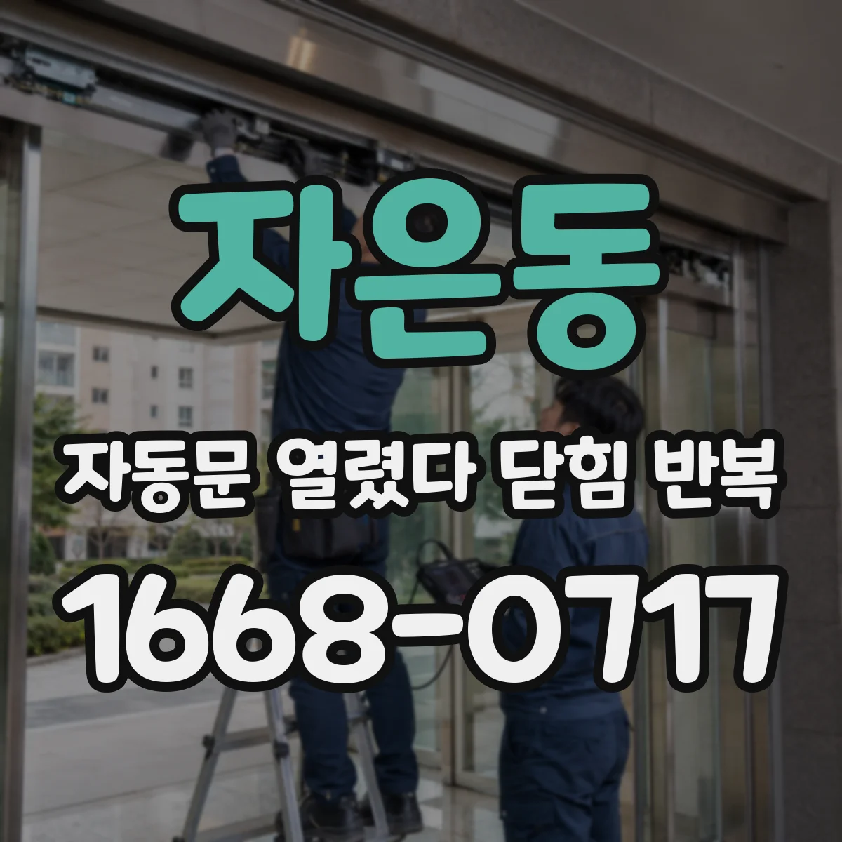자은동 자동문 열렸다 닫힘 반복