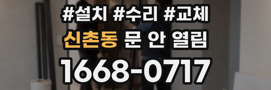 신촌동 문 안 열림