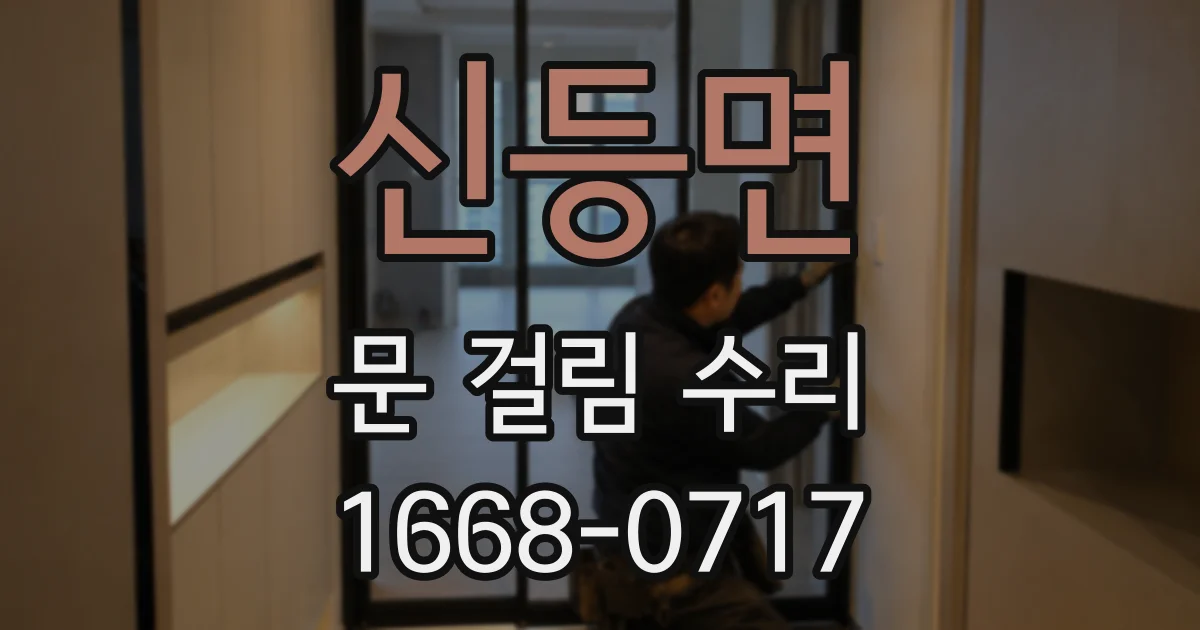신등면 문 걸림 수리