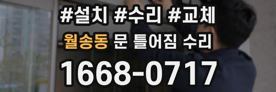 월송동 문 틀어짐 수리