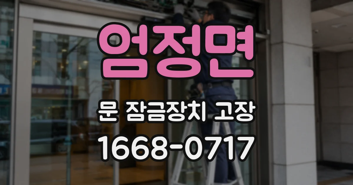 엄정면 문 잠금장치 고장
