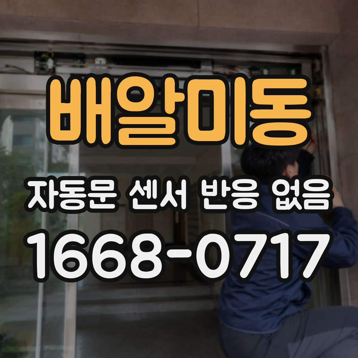 배알미동 자동문 센서 반응 없음
