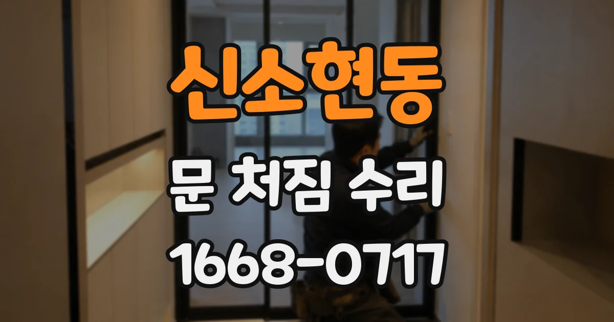 신소현동 문 처짐 수리