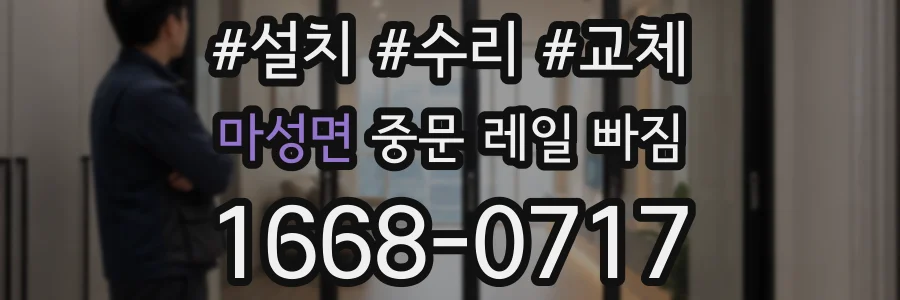 마성면 중문 레일 빠짐